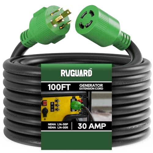 RVGUARD 100 ft 30A L14-30 Cord, ETL Listed