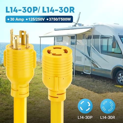 Kohree 40 ft 30A L14-30 Cord, ETL Listed