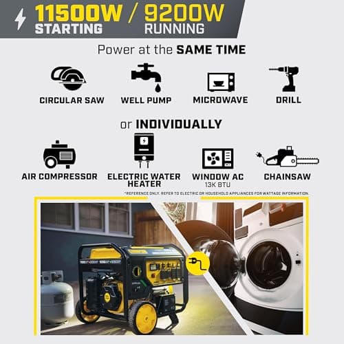 Champion 11,500W Dual Fuel Electric Start