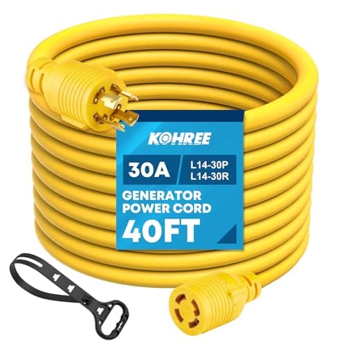Kohree 40 ft 30A L14-30 Cord, ETL Listed