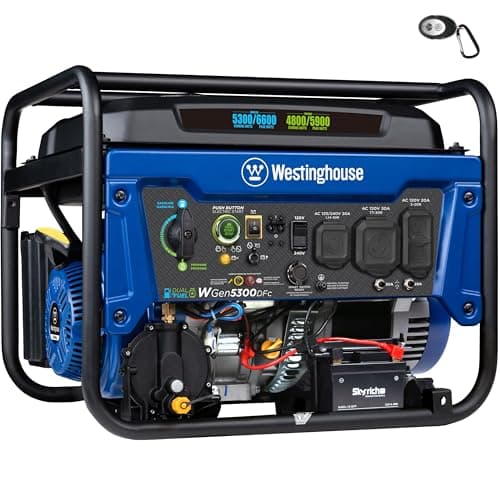 Westinghouse WGen5300DFc 6,600W Dual Fuel
